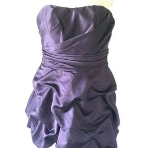 David's Bridal Elegant Purple Strapless Dress F